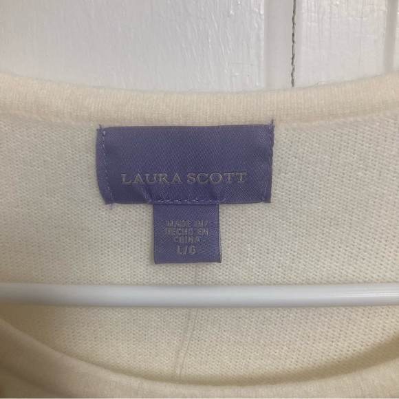 NWT Laura Scott long sleeve beaded collar dress shirt size large - Picture 4 of 4